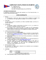 Aviso de Regata Riopaltense de Grumete